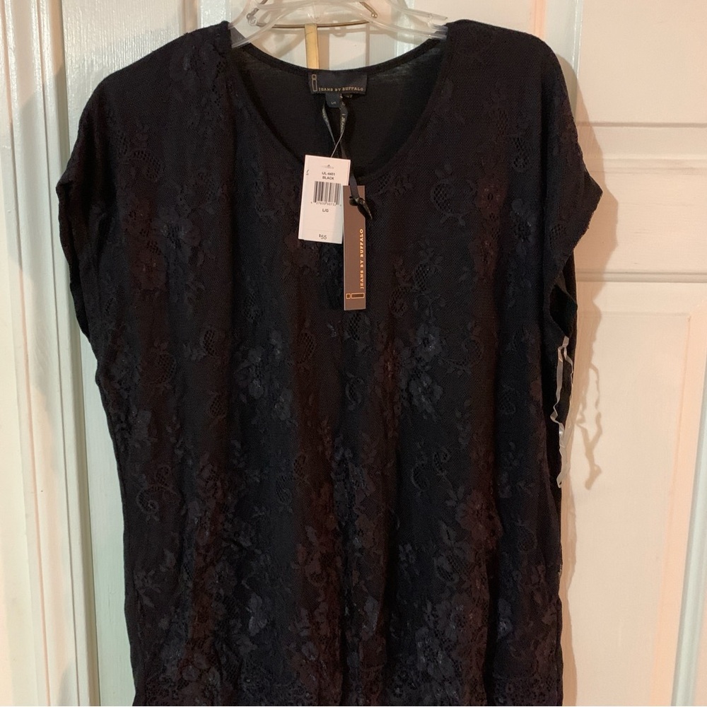 Buffalo David Bitton Black Lace Blouse